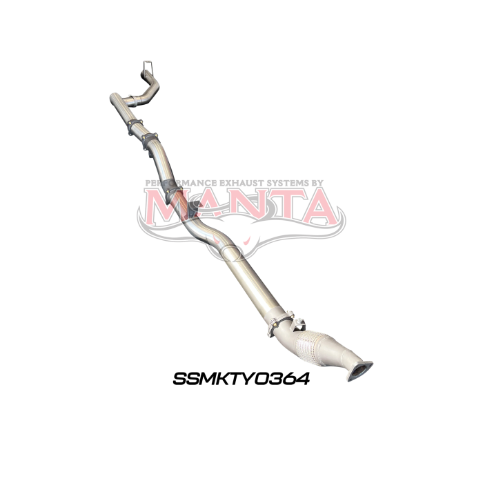 Manta VDJ79 Single & Dual Cab Ute 4in Turbo Back for Superior Eng Coil Conv 300 Ext w/out Cat & Muffler Exhaust System SSMKTY0364