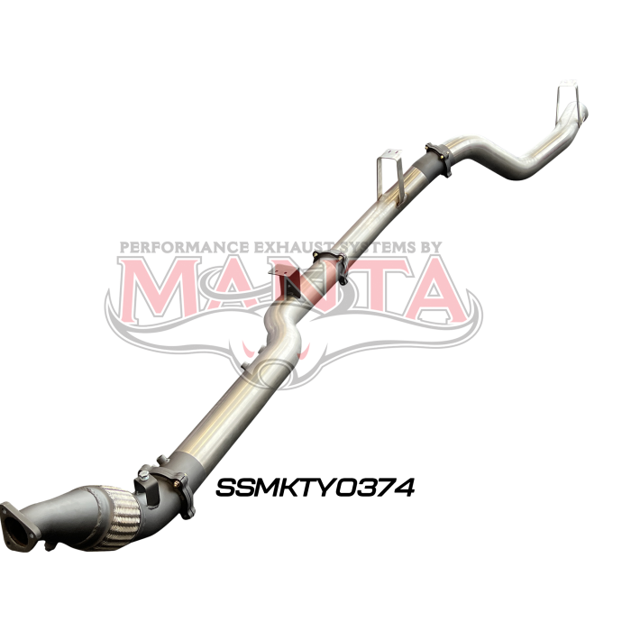 Manta VDJ76 4.5L V8 Wagon (Without DPF), 4in Turbo Back without Cat & without Muffler Exhaust System SSMKTY0374