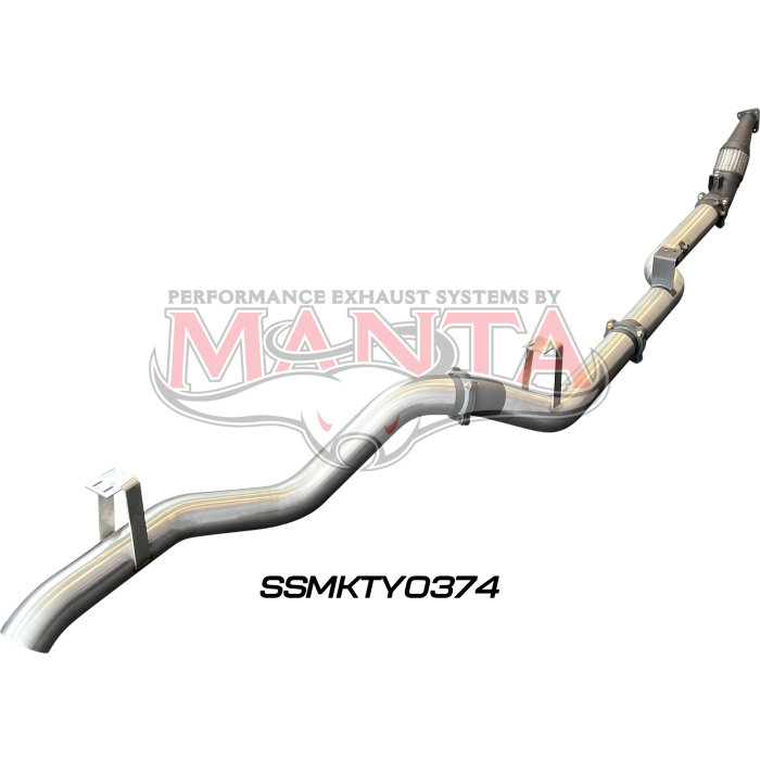 Manta VDJ76 4.5L V8 Wagon (Without DPF), 4in Turbo Back without Cat & without Muffler Exhaust System SSMKTY0374