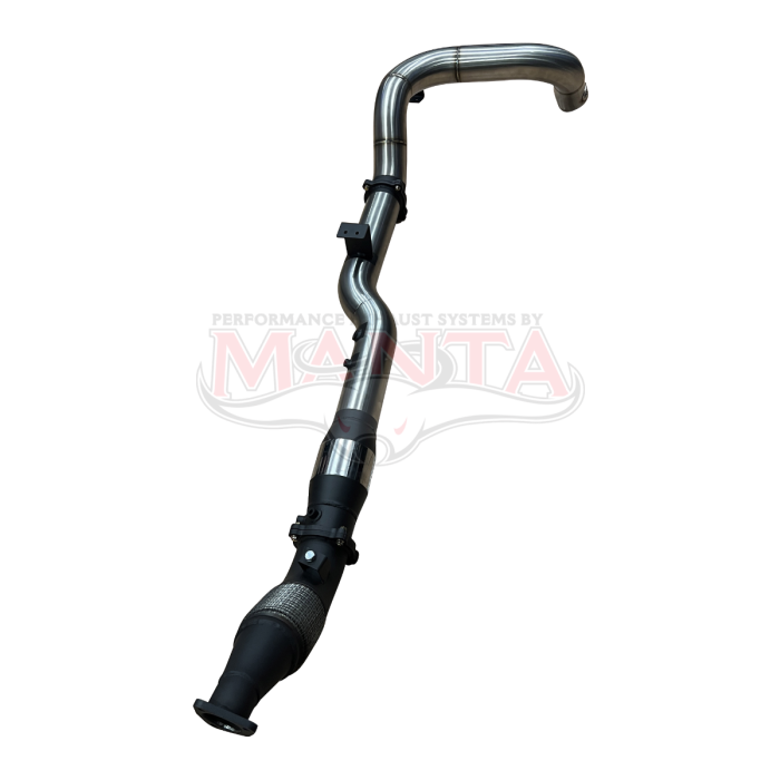 Manta VDJ79 V8 4.5L TD, (DPF) Ute 2016 To Current,Turbo Back, 4in Single Side Exit With Cat & Without Muff Exhaust System SSMKTY0383