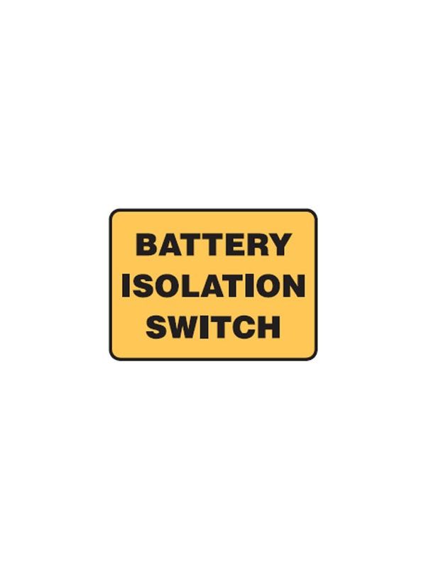Safety Signs Battery Isolator Switch Sticker 120 X 80mm SSVHA6