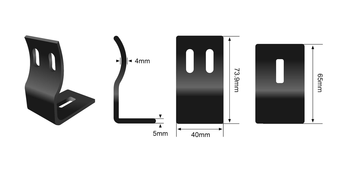 STEDI Replacement Sliding Brackets for STX Series Light Bars BRKSTXBTM