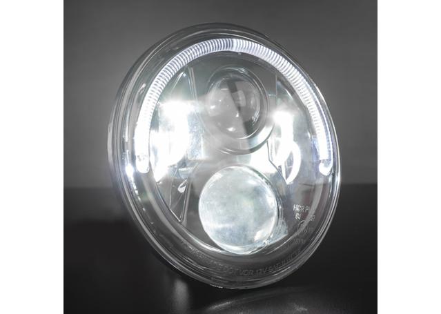 STEDI  Headlight Black fits Jeep Wrangler Defender Harley Halo  LED 7 Inch LEDMOTOCARBON7BLK