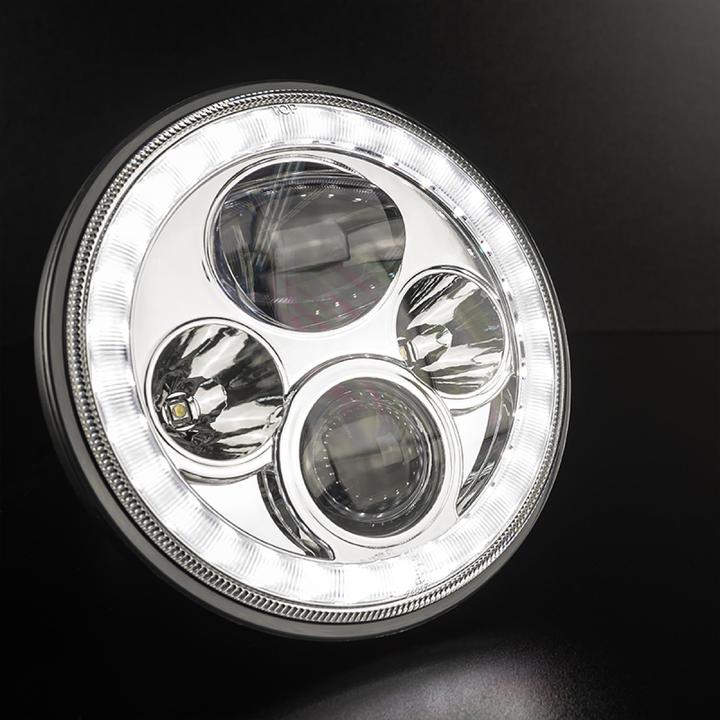 STEDI Headlight fits Jeep Wrangler Defender Harley Halo  LED 7 Inch LEDMOTOIRIS7