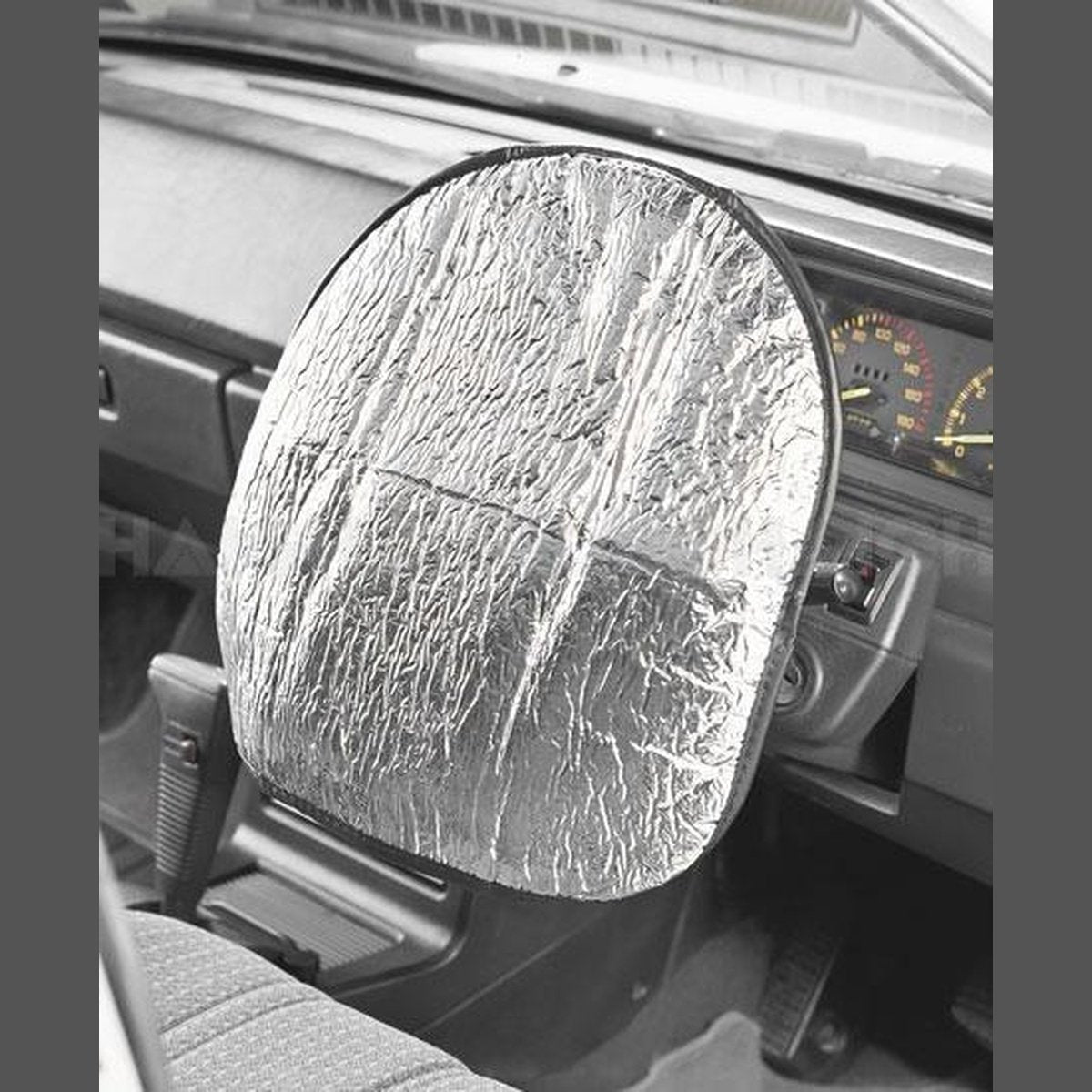 Sunland Interior Reflective Steering Wheel Cover Silver 42x39cm - SCG705