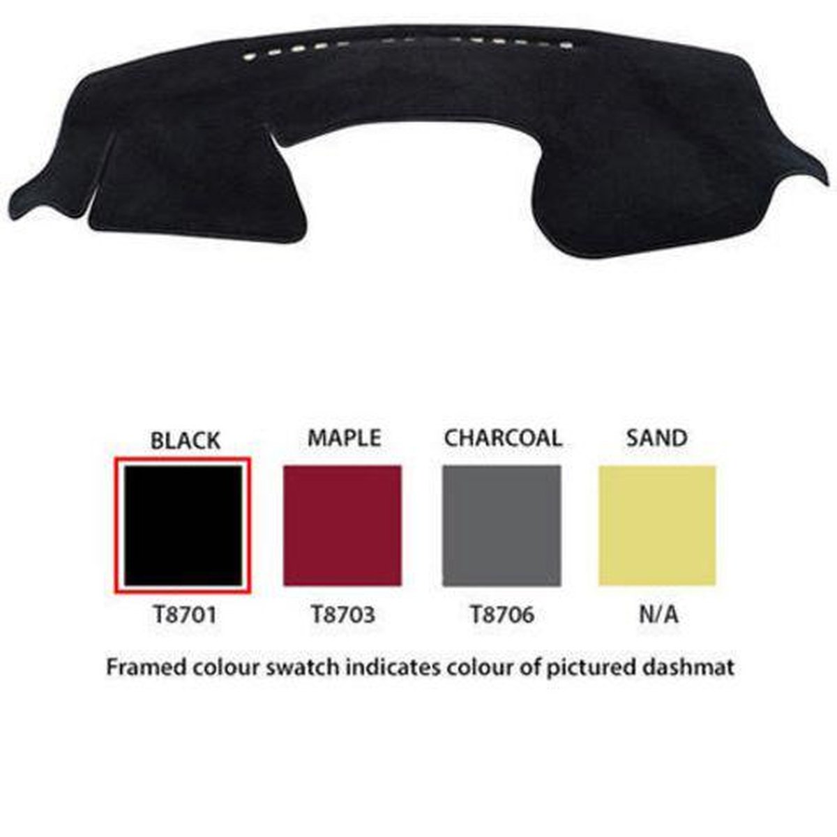 Sunland Dashmat Black fits TOYOTA YARIS YRS/NCP93R T8701