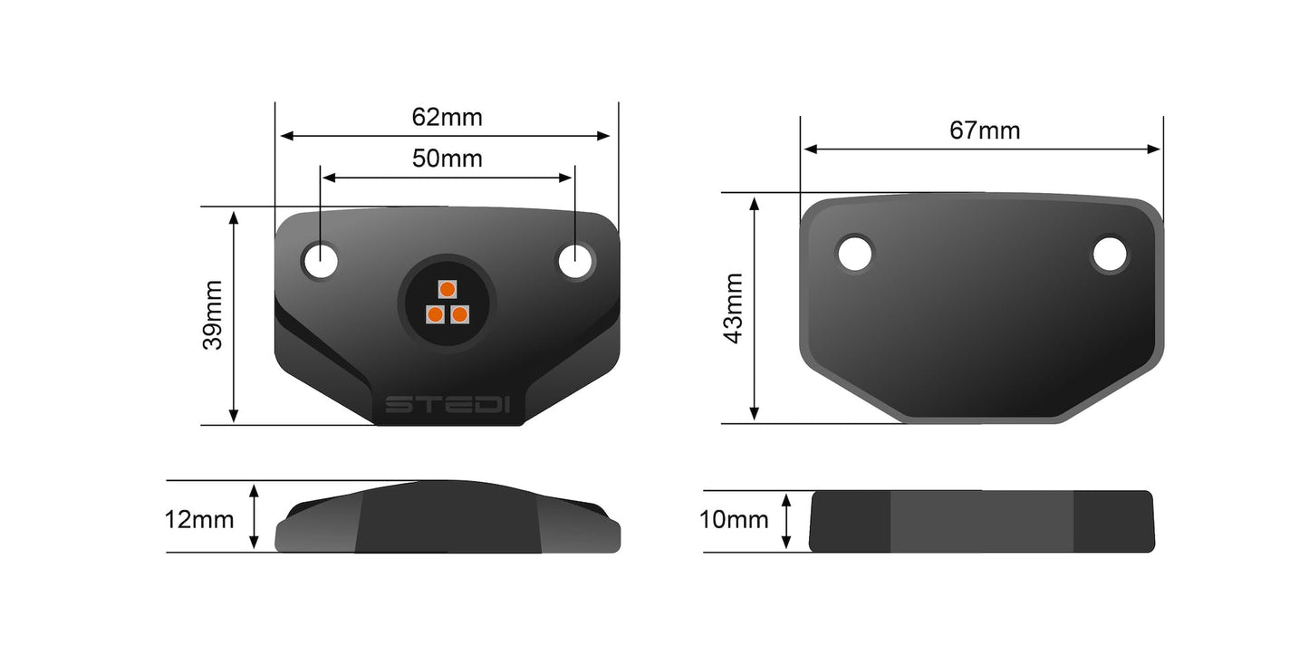 STEDI Surface LED Rock Light 1500k LEDROCKAMB1PC