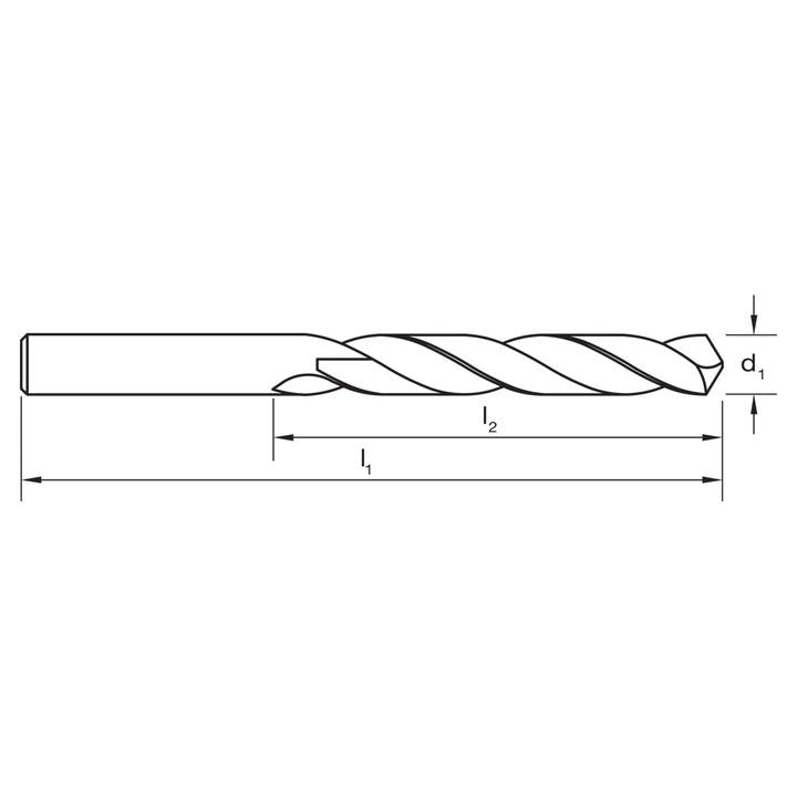 Sutton Jobber Drill Bit HD Cobalt HSS 3/16in. Dia 59mm L2 89mm L1 CO316