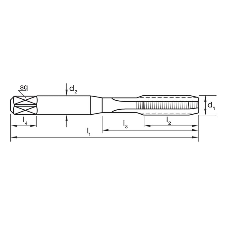 Sutton Flute Tap HSS Straight 3pc Set M10x1.5 T9011000