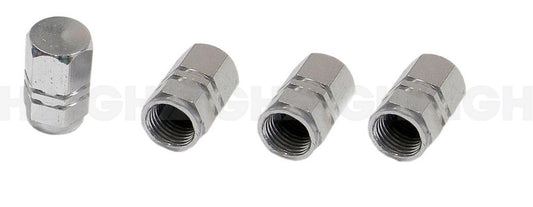 Haigh Sunland Tyre Valve Caps Alloy Silver - 4Pc TG16