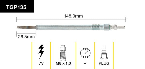 Tridon Glow Plug TGP135
