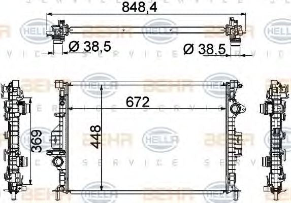 Hella Radiator 8MK 376 787 121