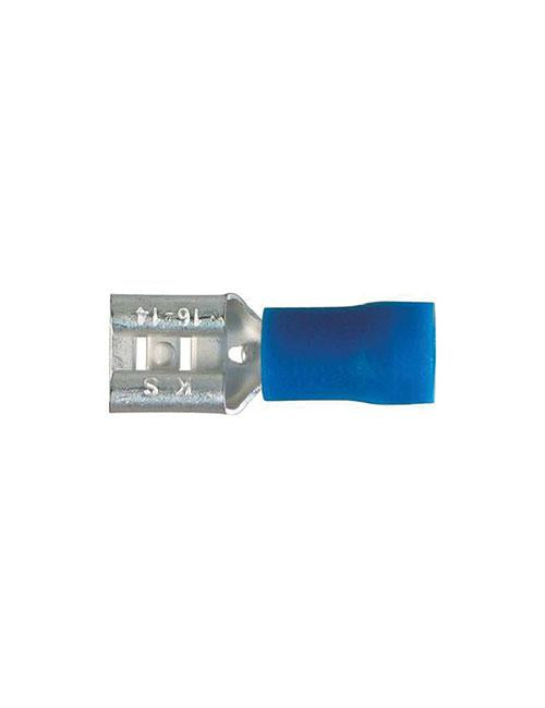 Thunder Spade Crimp Terminal Female Blade Blue 6.3mm 14pc