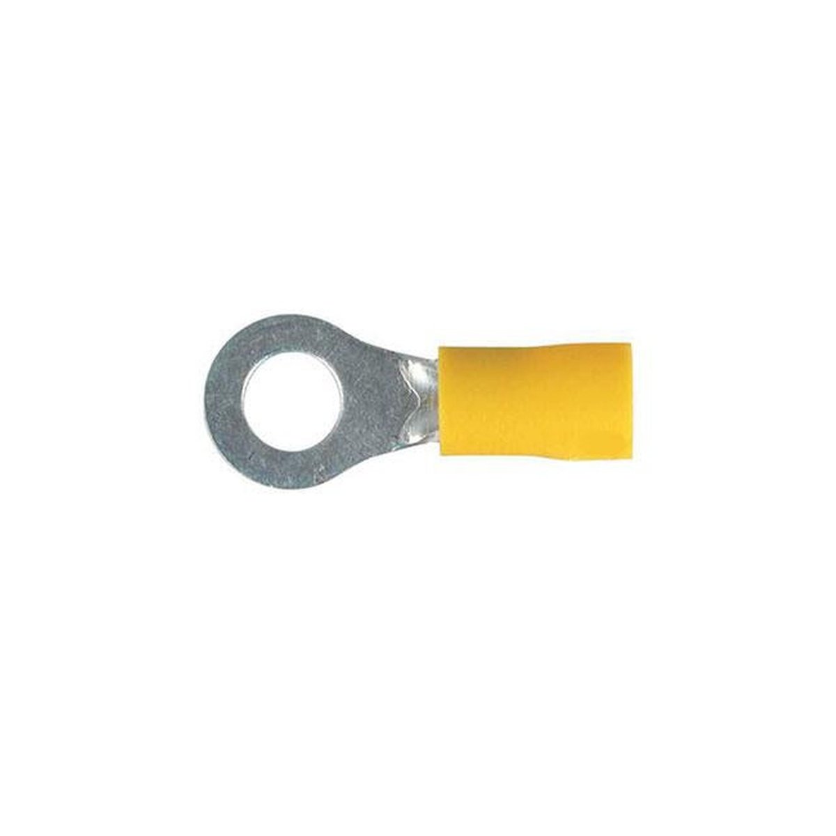 Thunder Crimp Terminal Ring Yellow 6.3mm 12pc