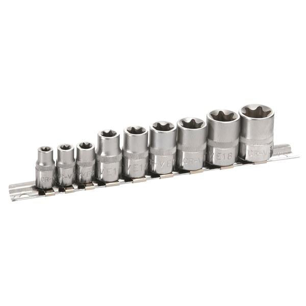 Toledo E Star Socket Set 1/4in & 3/8in 9 Pc 301666
