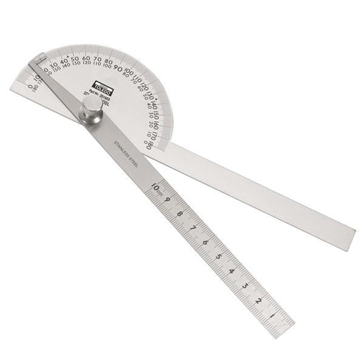 Toledo Protractor 180deg Rule 100mm 301955
