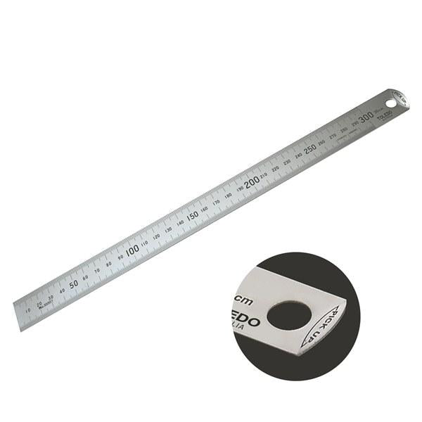 Toledo Stainless Steel Single Sided Easy Pick Up Rule Metric 300mm 301957