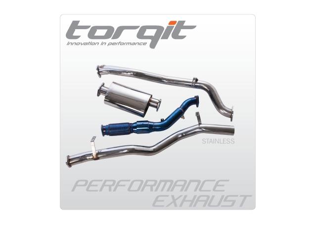 Torqit Turbo Back Exhaust (Louder) 3.5 Inch fits Toyota Landcruiser 4.5L V8 TD Single Cab 03/2007-16 HS8130SSL