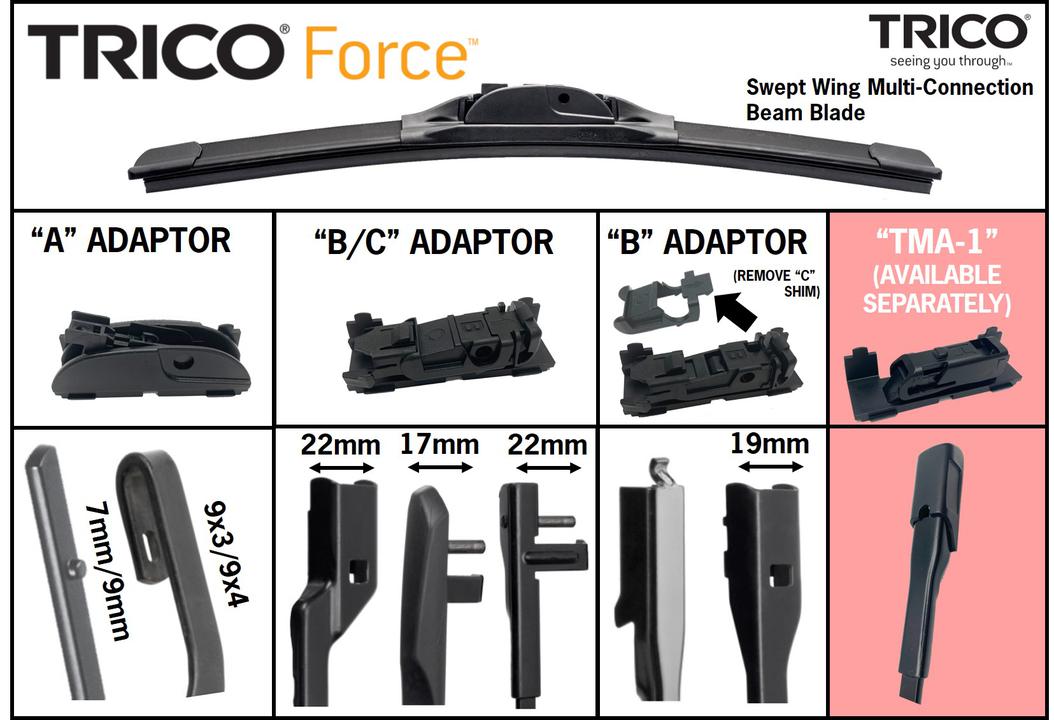 Trico Force Beam Wiper Blade 425mm TF425