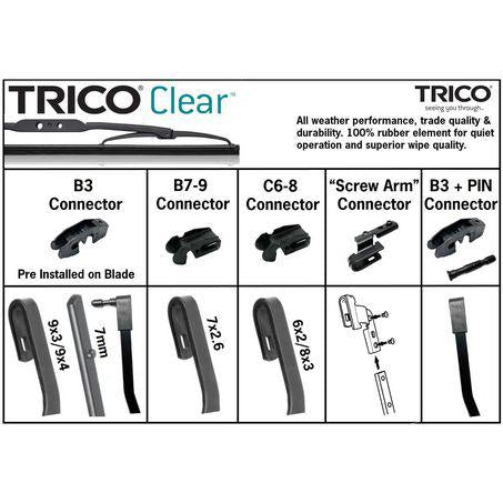 Trico Clear Front Wiper Blade Assembly 700mm (28 inch) TCL700