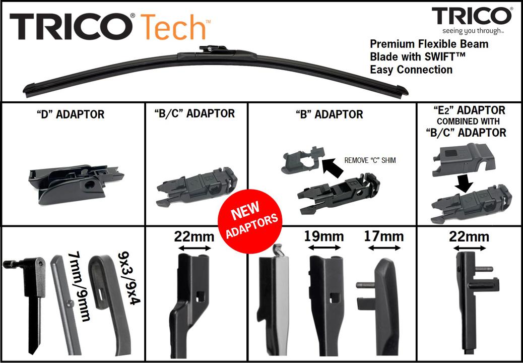 Trico Tech Beam Wiper Blade TEC700