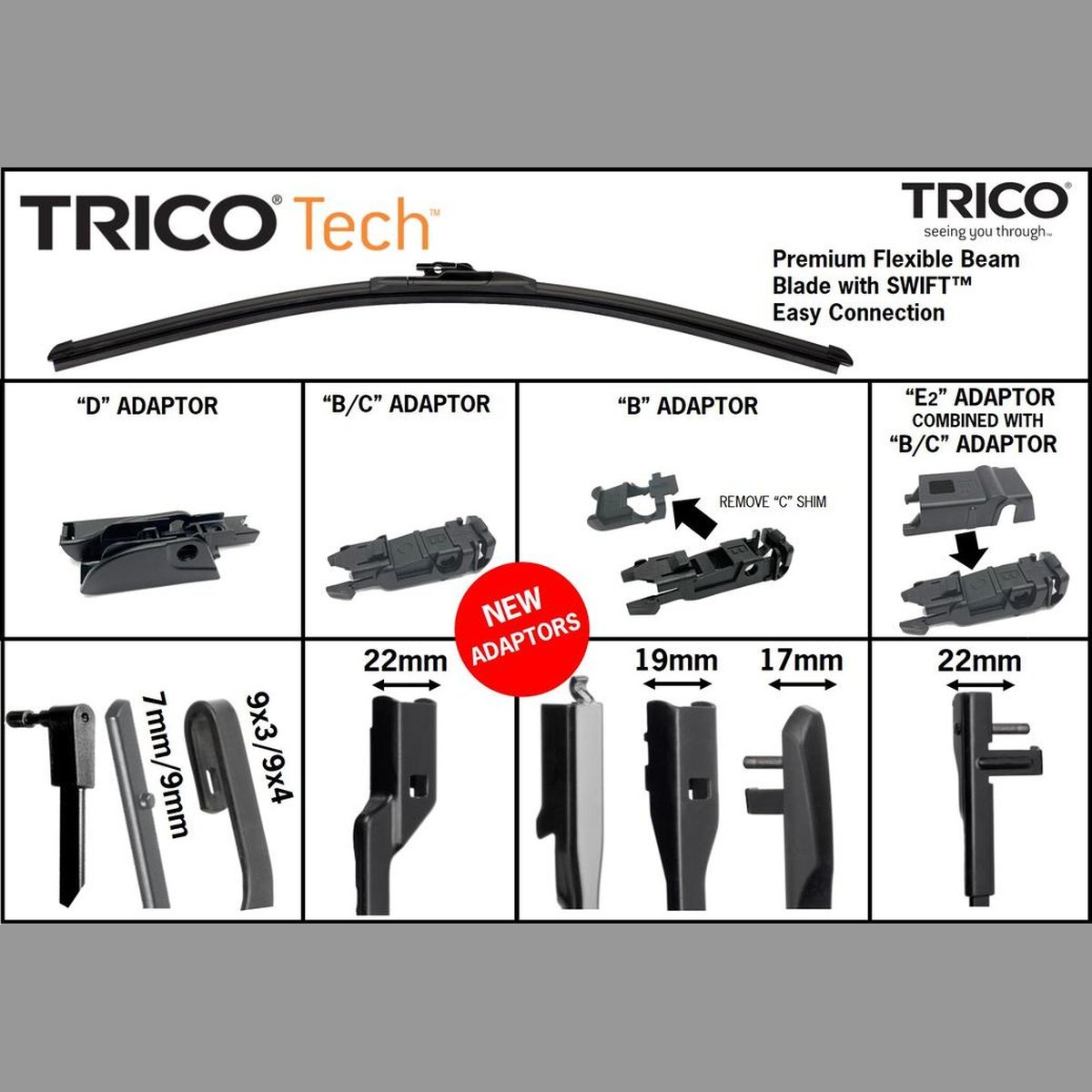 Trico Tech Beam Wiper Blade TEC560
