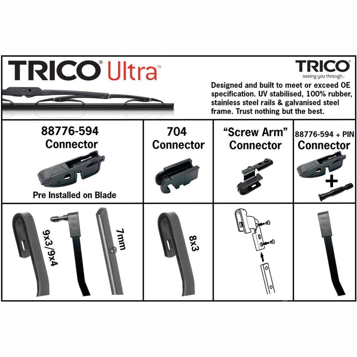 Trico Ultra Wiper Blade 400mm TB400