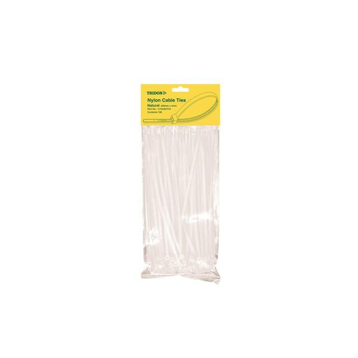 Tridon Cable Tie Natural 200X4mm 100 Pack CT204NTCD