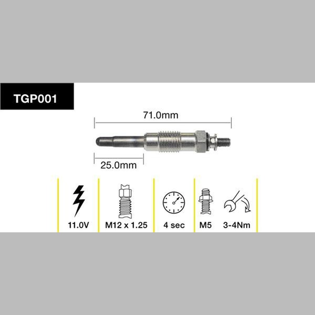 Tridon Glow Plug TGP001