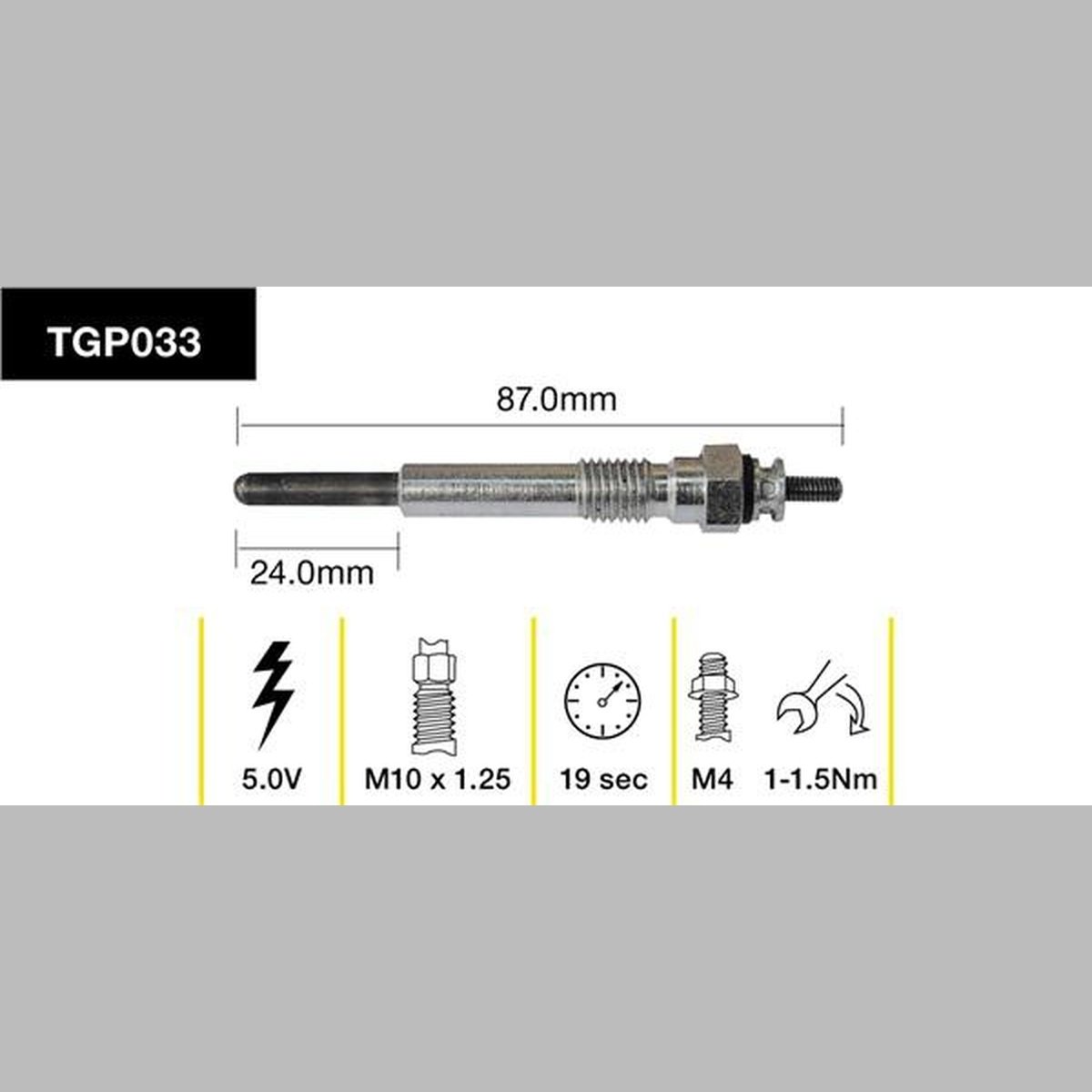 Tridon Glow Plug TGP033