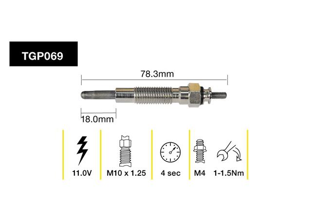 Tridon Glow Plug TGP069
