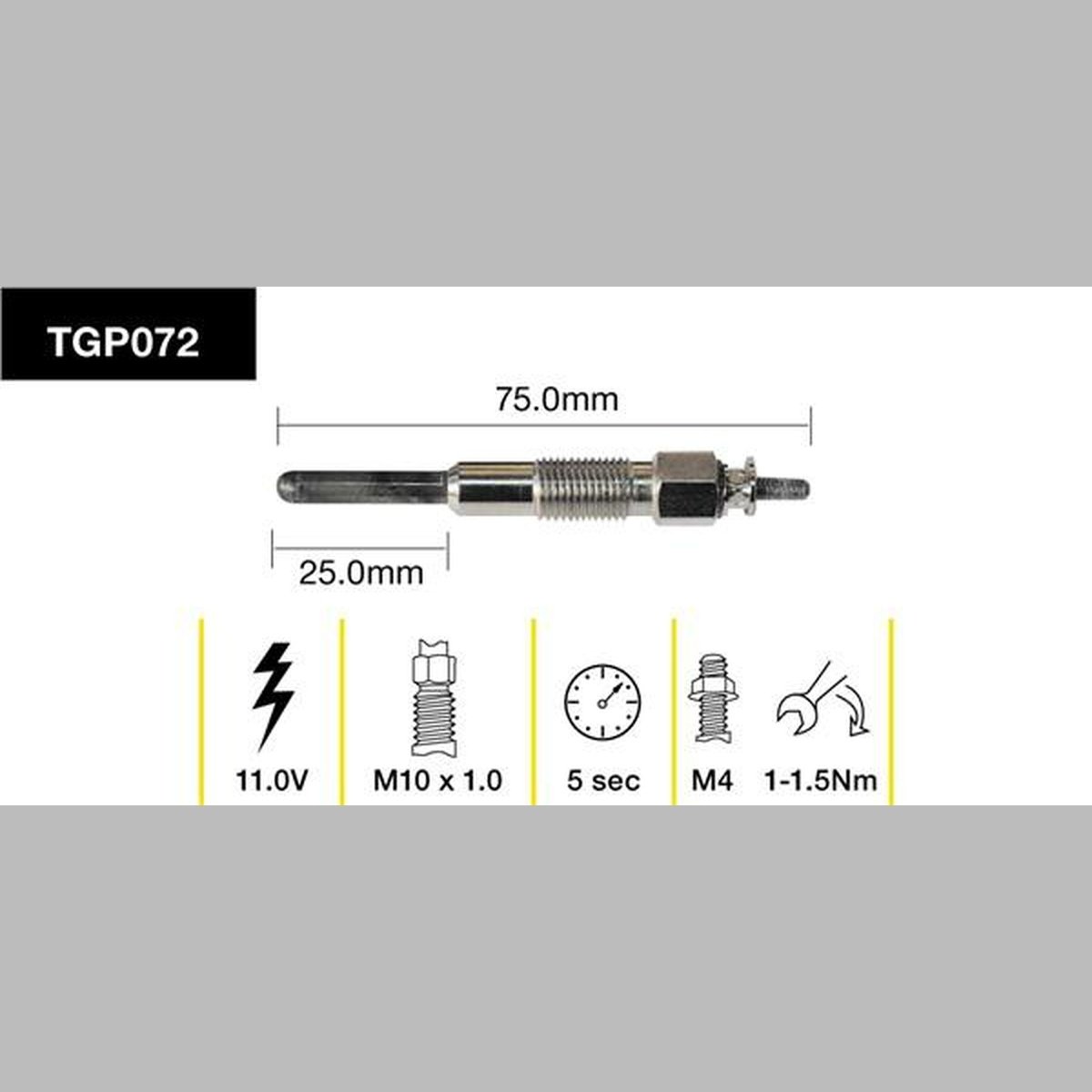 Tridon Glow Plug TGP072