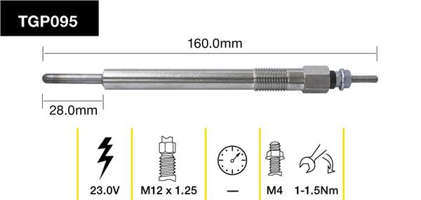 Tridon Glow Plug TGP095