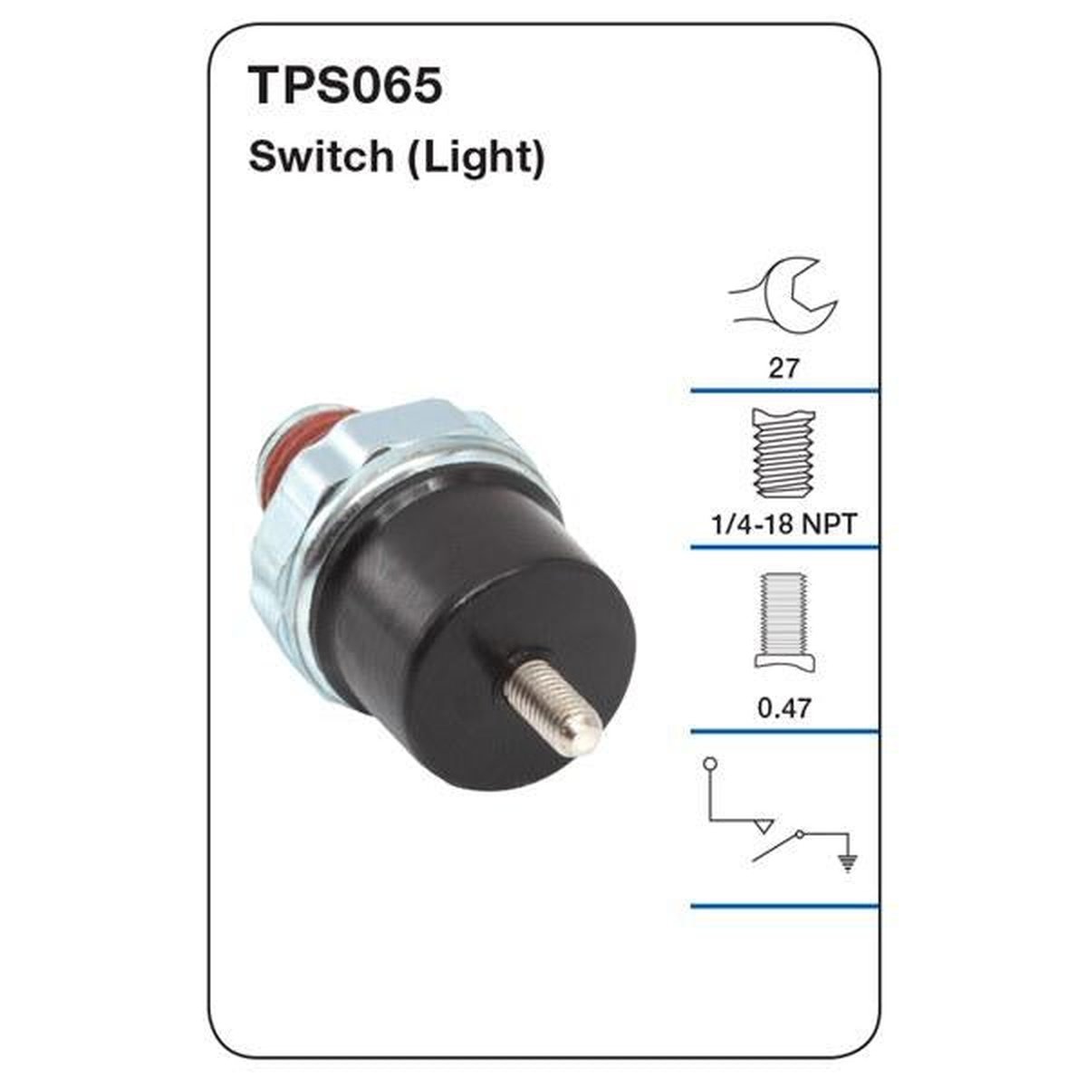 Tridon Oil Pressure Switch TPS065