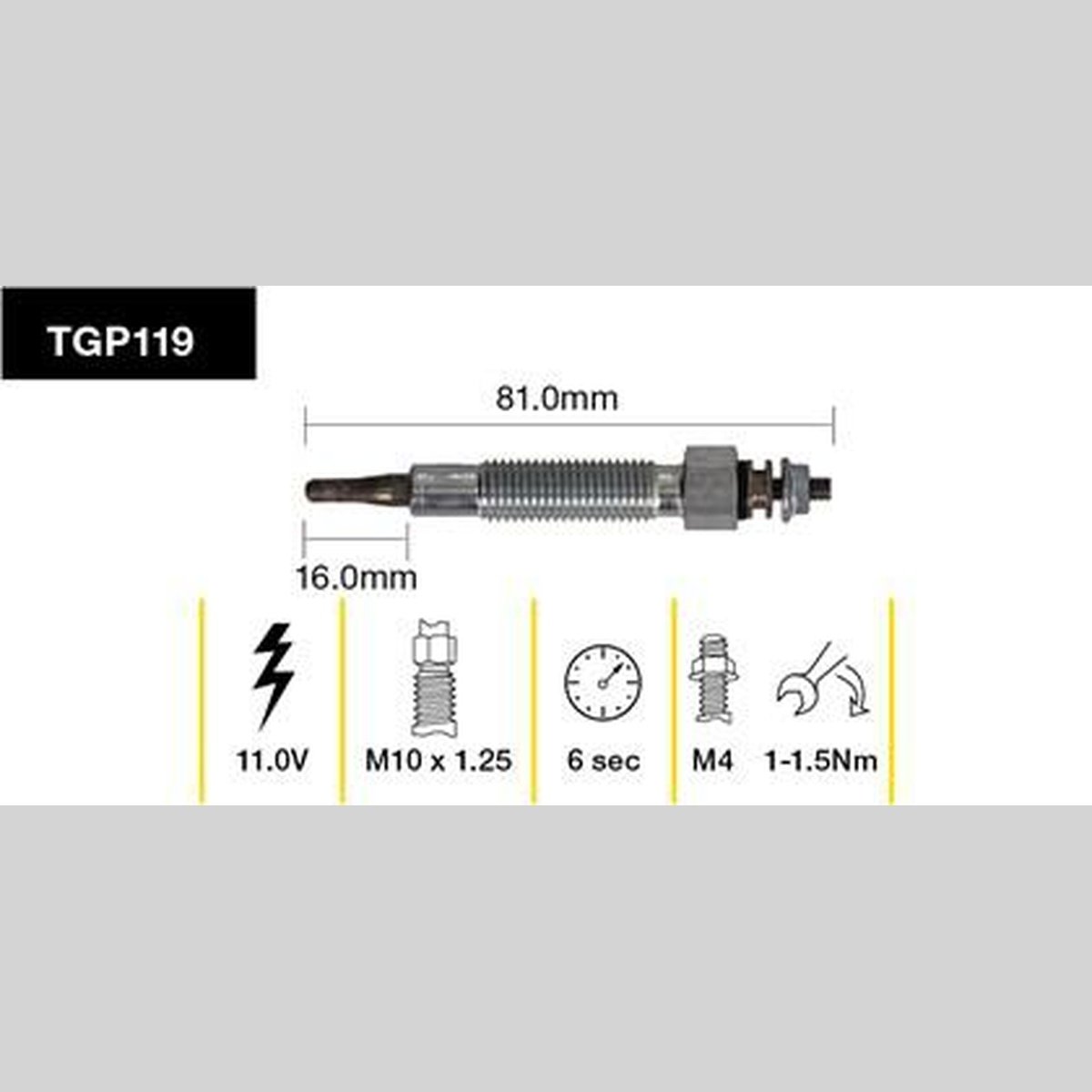 Tridon Glow Plug TGP119