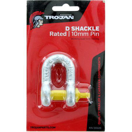 TROJAN D Shackle Rated 10mm 1000kg 335020