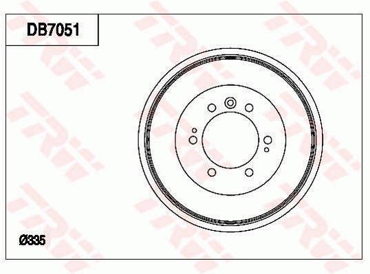 TRW Drum Brake Pair 335mm DB7051