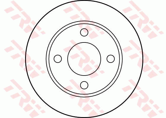 TRW Brake Rotor Pair 245mm Rear DF1526S