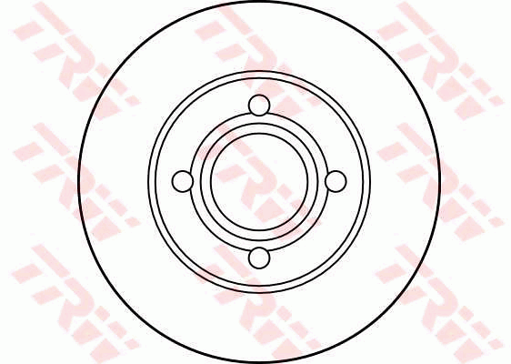 TRW Brake Rotor Pair 256mm Front DF1530S