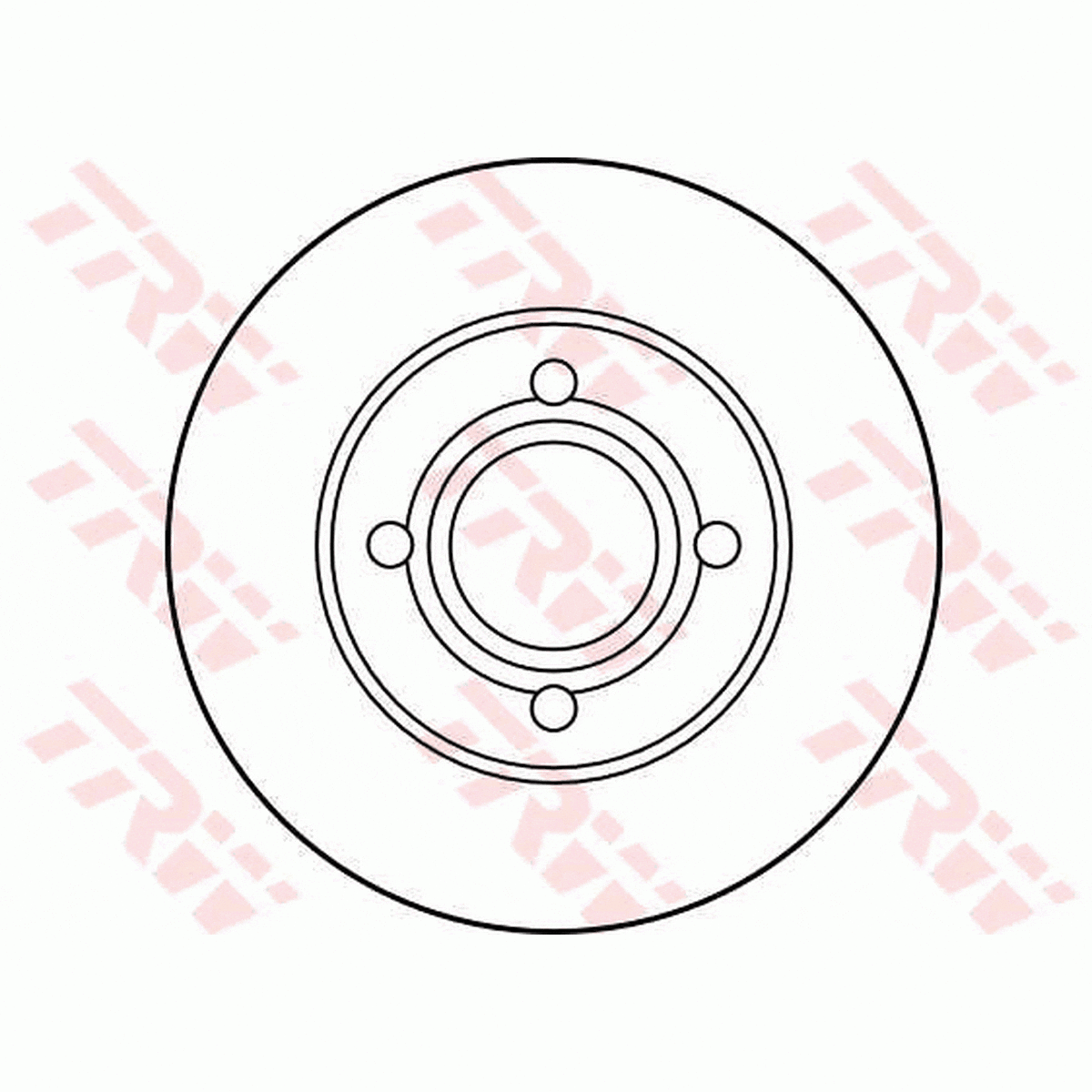 TRW Brake Rotor Single 256mm Front DF1530S
