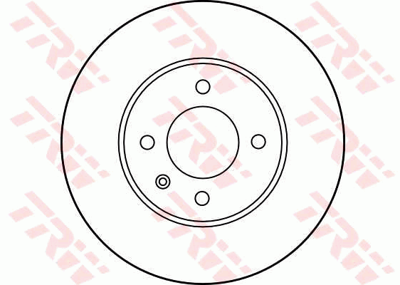 TRW Brake Rotor Pair 256mm Front DF1533S