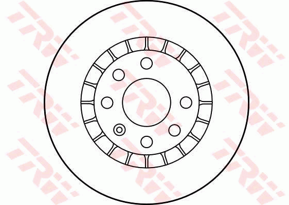 TRW Brake Rotor Pair 256mm Front DF1625S