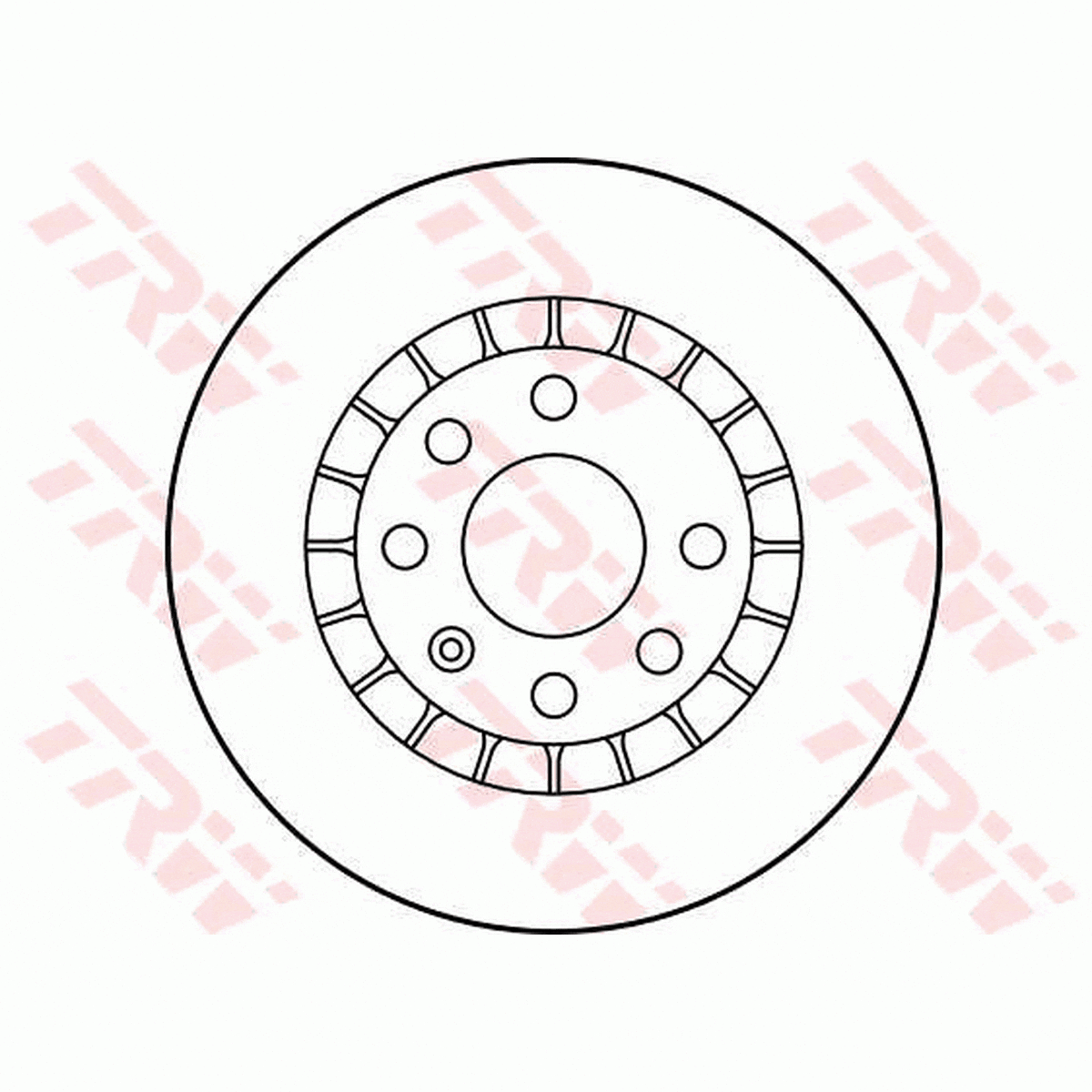 TRW Brake Rotor Single 256mm Front DF1625S