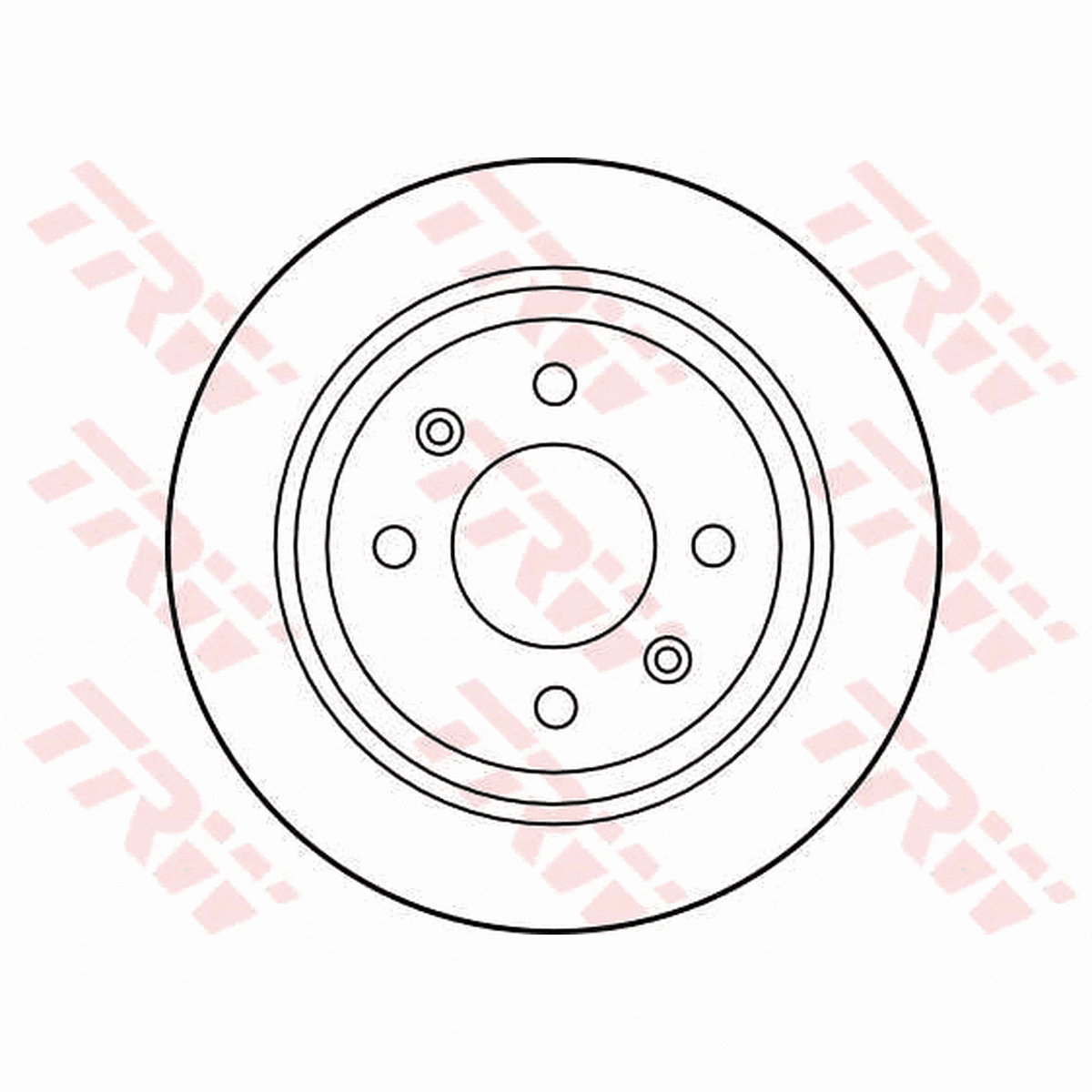 TRW Brake Rotor Pair 258mm Rear DF1669S
