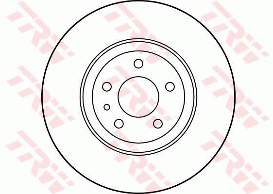 TRW Brake Rotor Pair 284mm Front DF1749S
