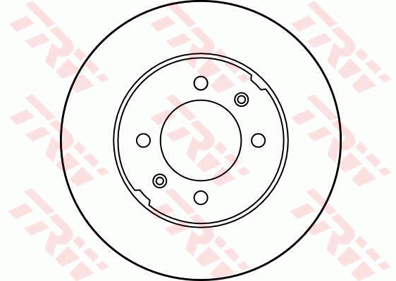 TRW Brake Rotor Pair 240.5mm Front DF1829S