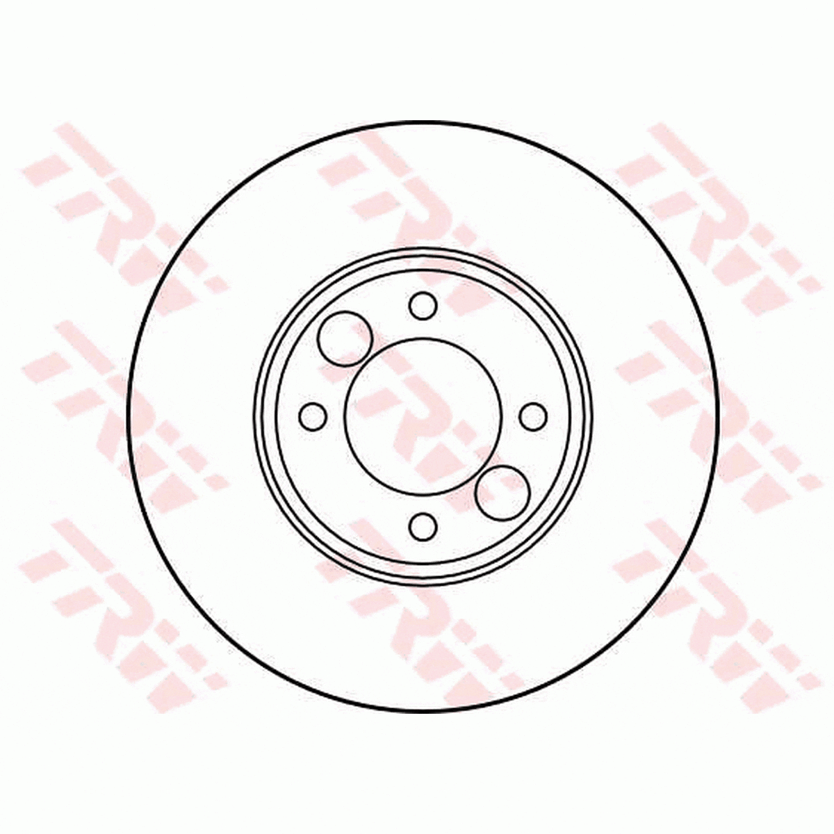 TRW Brake Rotor Pair 264mm Rear DF1874S