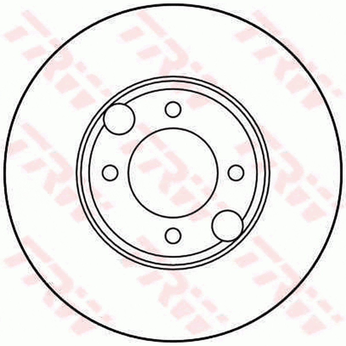 TRW Brake Rotor Pair 264mm Rear DF1878S