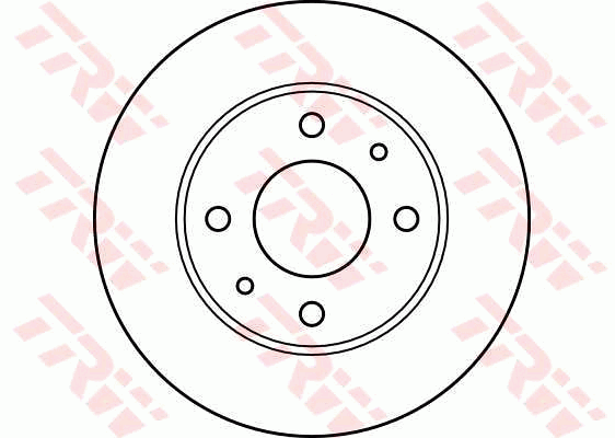 TRW Brake Rotor Pair 257mm Front DF2575S