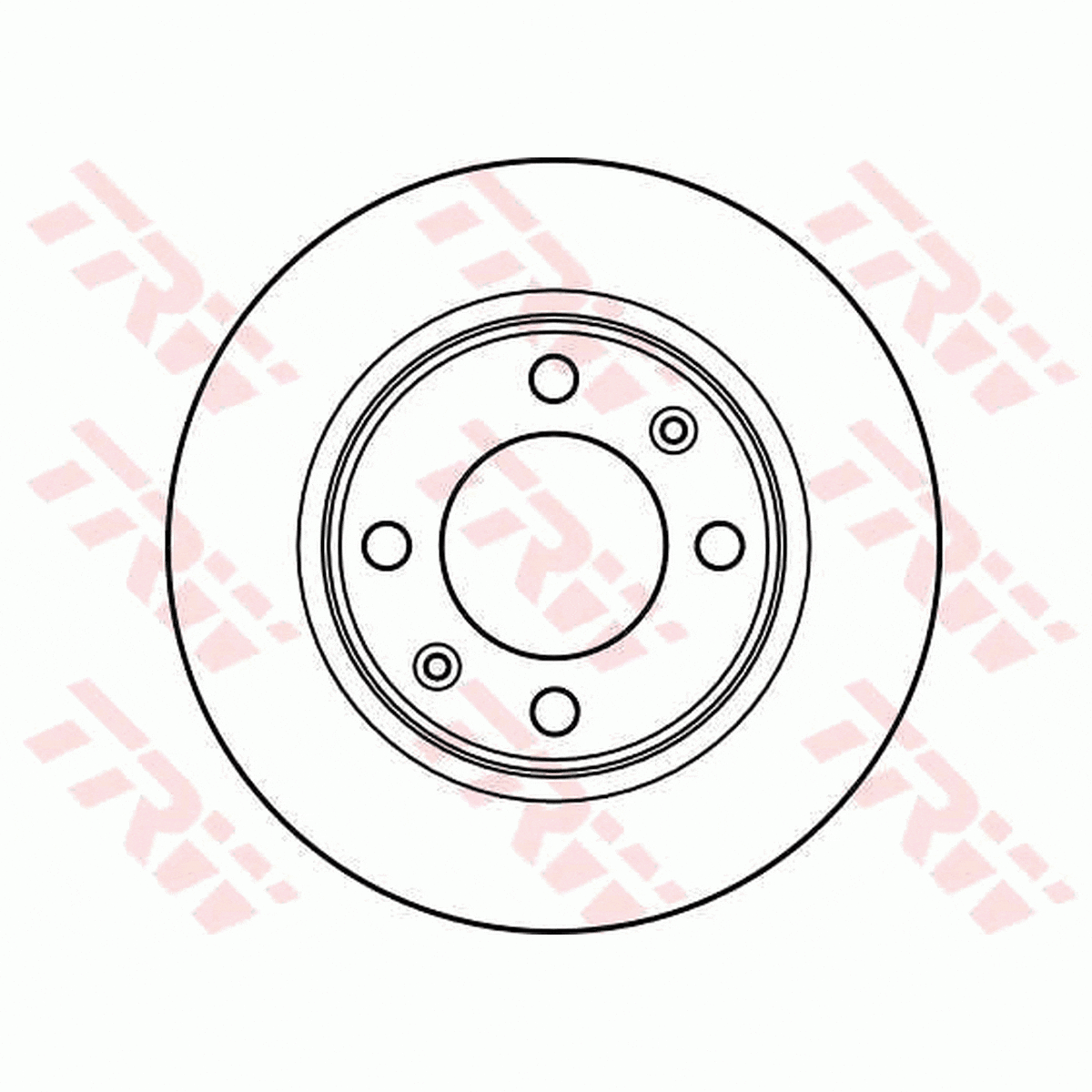 TRW Brake Rotor Pair 247mm Rear DF2580S